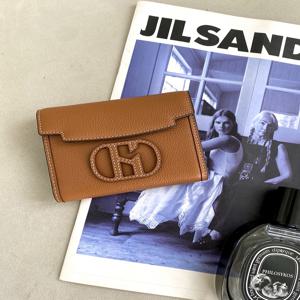 헤지스 액세서리 [[26SS]] HIWA6E529W2 [소량재고][H20패치] 브라운 H패치 소가죽 반지갑