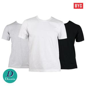 [BYC]땀냄새 안나는 데오니아 반팔티셔츠 흰색/회색/검정/언더셔츠/교복티셔츠