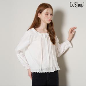 정상가:59,000원 ㅣ 러블리 카라 프릴 리본 긴팔 블라우스 (DP3BA055A)