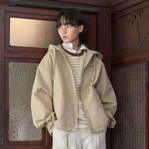 [택가 189,000] C 로고 헤비 옥스포드 후드 자켓 베이지 CO2601JK12BE