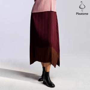 [최초가 149000원] 플레어 언발란스 컬러 블록 스커트_PPSKF025004