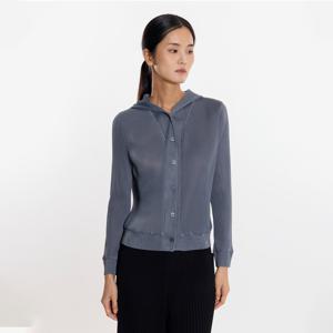 [최초가 198000원] 오블리크 라인 플리츠 후드 가디건_EPCDF025006