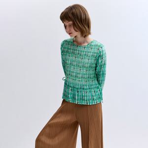 [최초가 149000원] 체크 드로잉 블라우스_LPBLS026001