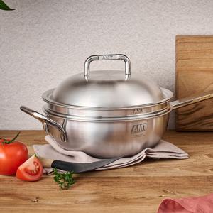 316Ti스텐 통5중 샤프 편수 파티웍 24cm