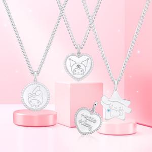 [정상가 198,000원] [각인상품] 헬로키티주얼리 캐릭터즈 실버 미아방지 목걸이 4종 택1