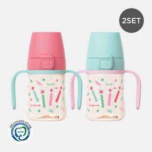 PPSU 원터치 빨대컵 해피데이 170ml 2개세트 - 디자인 선택