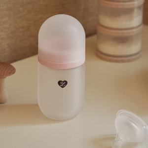 러빗 모두안심 실리콘 코팅 유리젖병 (160ml/240ml) (4color)