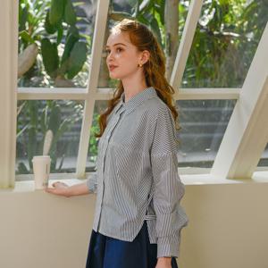 버튼라운드스트라이프남방/셔츠 (정상가 77800원)