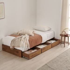 슈퍼홈 아리온 침대 싱글 무헤드 1인용 수납 원룸 미니 작은 프레임 960