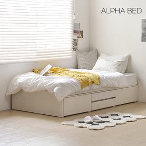 이브 무헤드 2단 수납 침대프레임 SS(배송비별도)