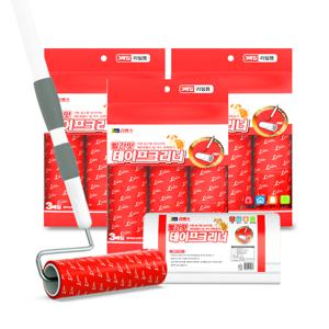 빨간맛 펫용 돌돌이 테이프크리너 핸들+밀대+리필10개