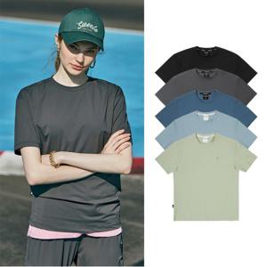 트리코트 에어쿨러 루즈핏 A로고 반팔티셔츠 5color