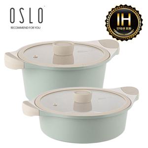 오슬로(OSLO) 마린 세라믹인덕션냄비 2종(C)SET(24+24전)