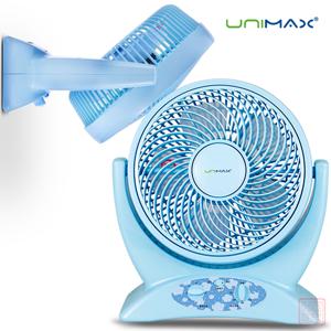 유니맥스 10인치 탁상용 벽걸이 겸용 소형선풍기 그릴회전 미니선풍기 책상 사무실 캠핑 선풍기