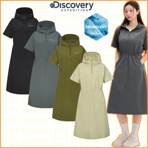 디스커버리 25SS 여름신상 프레시벤트 우먼스 후드형 우븐원피스 DWOP95053-ICTT