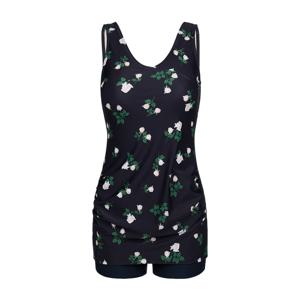 여성 플라워 2부 U백 원피스수영복 LS2F882_BK