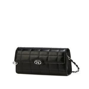 LL[선물포장] 블랙 퀼팅 소가죽 체인크로스백 HIWA5F764