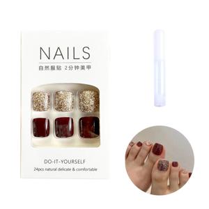 붙이는 네일아트 패디팁 F043 패디큐어 셀프네일 인조발톱 붙이는패디팁 여행패티