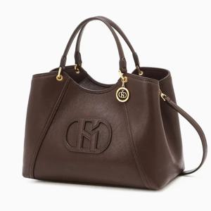 [쇼핑백동봉] 버건디 로고장식 가죽 토트백 HIBA6E511D2