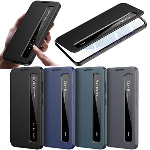 갤럭시 s25 s24 s23 울트라 플러스 fe 엣지 스마트 뷰 플립 커버 슬림 가죽 풀커버 케이스