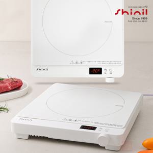 슬림형 1구 인덕션 전기레인지 2000W 급속가열 10단계 온도조절 180분 타이머 터치식 전기렌지 SHL.B2GS