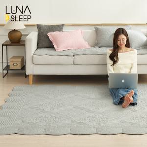 루나앤슬립 목화솜 자수퀼팅 통워싱 카페트 3종세트 (특대형)