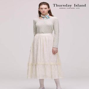 [Thursday Island] 뒷밴딩 레이스 스커트(T242MSK134W)