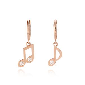 14K 음표 언발란스 원터치 귀걸이