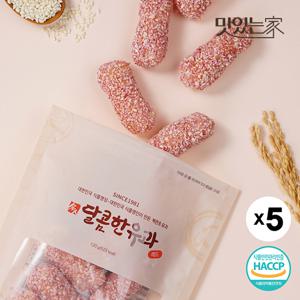 김규흔 한과 달콤한 백련초 유과 레드 120g X 5봉지