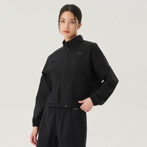 휠라 여성 스트레치 절개형 바람막이 FS2JKG1251F_BLK