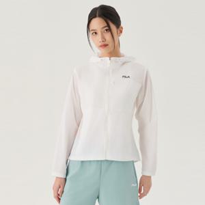 휠라 여성 경량 스트레치 베이직 바람막이 FS2JKG2251F_WHI