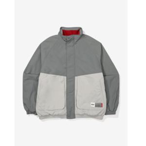 휠라 절개배색 우븐 플리스 양면 리버시블 자켓 FS2JKF4103X_DGY