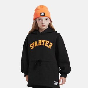 부클 로고 컬러 배색 기모 후드 원피스 ST214IOP71_BLK