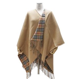 체크 울 리버시블 케이프 아카이브 베이지 8071673