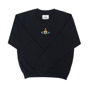 비비안 웨스트우드 오브 자수 코튼 스웨트셔츠 블랙 3I010004 J006O N401