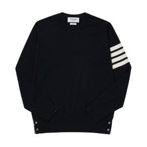 메리노 울 스티치 사선 클래식 니트 네이비 MKA002A Y1014 415