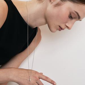[~3/18 원석팔찌]drop line lariat necklace