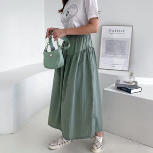 [LBRAND] 로라 셔링 아노락 스커트/롱스커트