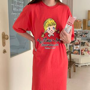 [LBRAND] 삐삐 반팔 면100 롱원피스