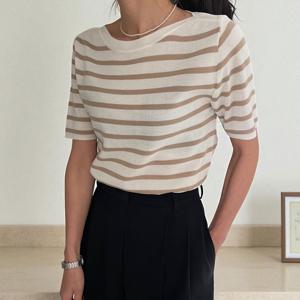 [엘브랜드] 빈스 스트라이프 니트/기본템