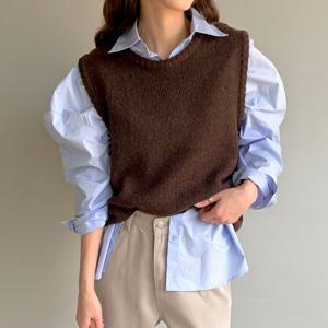 [엘브랜드] 무이 니트 베스트 조끼/알파카