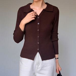 [엘브랜드] 애니 골지 니트 가디건/도톰소재