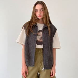 [엘브랜드] 폴드 투웨이 니트 집업베스트