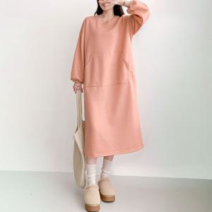 [엘브랜드] 버블 기모 빅 롱원피스/빅사이즈/오버사이즈