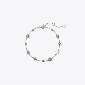 [공식][26SS] 델리케이트 키라 펄 브레이슬릿 - 토리 실버 / 라이트 사파이어