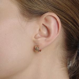 트리플 실버(P) 컷아웃 원터치 귀걸이 S HL3E61301P9XXX