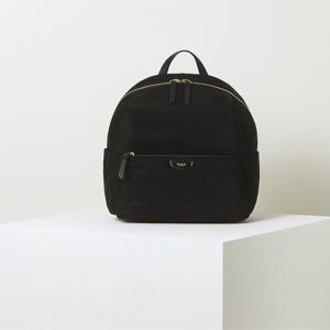 [백화점BEST] HIBA6E304BK_여성 베이직 나일론 레더 콤비 라운드 백팩