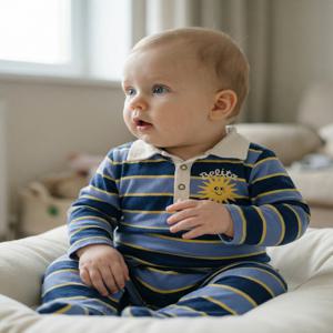 [정가 59,000] 베이비멀티스트라이프 카라긴팔점프수트 BB6SBS14