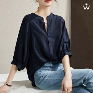 정상가:69,000원ㅣ차이나 카라 썸머 베이직 블라우스 (WIAABL218)