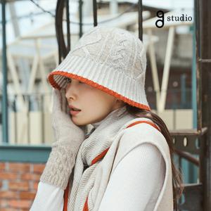 25FW 울캐시미어 자카드 버킷햇